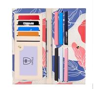 Ultra Thin Wallet for Women Bifold Leather RFID Blocking Credit Card Holder Ladies Womens Wallet with Zip Pocket