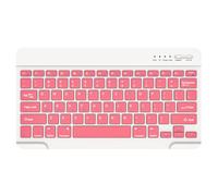 Ultra Thin Wireless Keyboard for iPad & Tablet, Compact Bluetooth Mini Keyboard with 30 Day Battery, Portable Travel Keyboard for iPad Pro/Air/Mini, Windows, Android - US Layout (Watermelon Red)