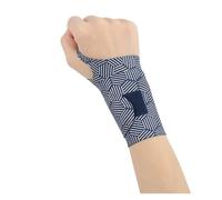 Ultra Thin Wrist Brace Support, Sport Compression Wraps for Carpal Tunnel, Adjustable Wrist Straps for Men Women(Hexagon-Dark Blue)
