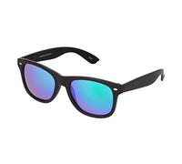 Ultra Unisex Adults UV400 Classic Style Sunglasses Mens Womens - Lightweight Glasses with Flexible Comfort Fit Spring Hinges, Maximum Sun Protection - Polycarbonate Lens - Black with Green Dawn