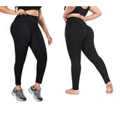 Ultra-Warm Thermal Fleece Leggings 2XL in Black - Cozy, Stylish, and Perfect for Winter