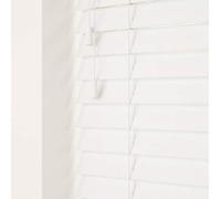 Ultra White Faux Wood Venetian Blind 50mm Slats - 190cm Width x 120cm Drop