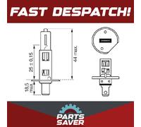 BOSCH 1987302111 Light Bulb 12V Voltage 55W Rated Power H1 Lamp Type Replacement