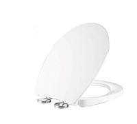 Ultra White Toilet Seat Soft Close Toilet Seat White Oval with Soft Close Hinges Quick Release Button for Cleaning Top Fixing Self Closing Toilet Seat Adjustable Plastic Toilet Seat Hinges Toilet Lid