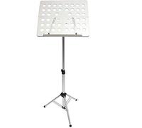 Ultra Wide Music Music Stand, Portable Metal Stand with Carrying Bag, Suitable for Musical Instruments and Sheet Music-Blanc