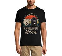Ultrabasic Men's Graphic T-Shirt Best Newfoundland Dad Ever - Dog Fist Shirt (L, Deep Black)
