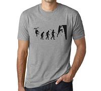 Ultrabasic Men's Graphic T-Shirt Climbing Evolution Eco-Friendly Limited Edition Short Sleeve Tee-Shirt Vintage Birthday Gift Novelty Heather Grey S