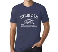 ULTRABASIC Men's Graphic T-Shirt Cycopath Cycling Theme Eco-Friendly Limited Edition Short Sleeve Tee-Shirt Vintage Birthday Gift Novelty Denim M