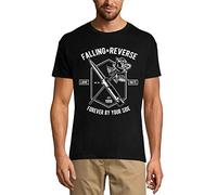 Ultrabasic Men's Graphic T-Shirt Falling in Reverse - Love Hate Funny Eco-Friendly Limited Edition Short Sleeve Tee-Shirt Vintage Birthday Gift Novelty Deep Black XS