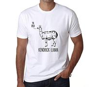 Ultrabasic Men's Graphic T-Shirt Kendrick Llama Eco-Friendly Limited Edition Short Sleeve Tee-Shirt Vintage Birthday Gift Novelty White M