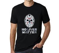 Ultrabasic Men's Graphic T-Shirt No Lives Matter Ski Mask Eco-Friendly Limited Edition Short Sleeve Tee-Shirt Vintage Birthday Gift Novelty Deep Black L