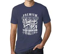 Ultrabasic Men's Graphic T-Shirt Original Parts (Mostly) Aged to Perfection 1959 65th Birthday Anniversary 65 Year Old Gift