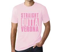 Ultrabasic Men's Graphic T-Shirt Straight Outta Verona Eco-Friendly Limited Edition Short Sleeve Tee-Shirt Vintage Birthday Gift Novelty Pale Pink XL