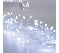 Ultrabright 430 White Cluster Led Timer Function String Lights Clear & Silver Cable