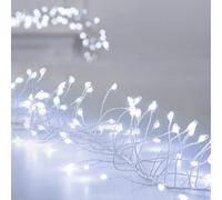 Ultrabright 860 White Cluster Led String Lights Clear & Silver Cable