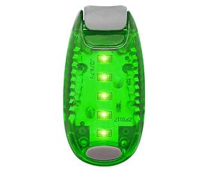 UltraByEasyPeasyStore 1 Green LED Safety Lights Clip On Flashing Strobe Light High Visibility for Running Jogging Walking for Kids Dog Helmet Light Hi Vis Armbands Running Armband