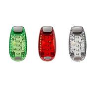 UltraByEasyPeasyStore 3 Pack 1 Green 1 Red 1 White LED Safety Lights Clip On Flashing Strobe Light High Visibility for Running Jogging Walking Kids Dog Helmet Light Hi Vis Armbands Running