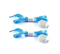 UltraByEasyPeasyStore Nylon LED Shoelaces Light Up Shoe Laces Flashing LED Laces Glow in the Dark Laces Night Safety Festival Accessories Hip Hop Shoes Boots Neon Running (Blue, 1),One Size