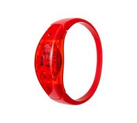 UltraByEasyPeasyStore Red Sound Activated LED Bracelets Glowing Voice Control Wristband LED Light Up Flashing Adult Party Men Women Music Rave Accessories LED Wrist Bands For Event Glow Dark Bracelet