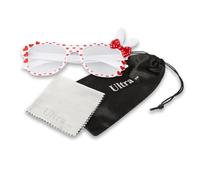 UltraByEasyPeasyStore Ultra Kids Bunny Ear Glasses with Bow - Clear Lens Fancy Dress Costume Props for World Book Day, Parties & Pretend Play (Boys & Girls, Ages 3+) - White