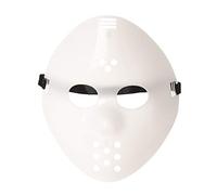 UltraByEasyPeasyStore Ultra Scary Halloween Hockey Mask - Horror Costume & Adults and Kids - Halloween Parties and Events - Perfect Scary Costume Accessory - Serial Killer - Original Plain White