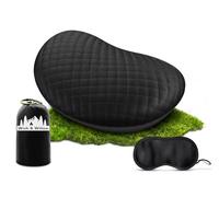 UltraCompact Camping/Travel Pillow - Lightweight, Comfortable for Backpacking, Hiking, Camping, Festivals - Inflatable, Ergonomic Design,Neck & Lumbar support for a Restful Sleep - Includes Sleep Mask