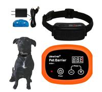 UltraCrab Indoor Pet Barrier for Dogs, Wireless Indoor Electric Fence, Pet Gate, Keeps Areas Off Limits, Dog Fence Waterproof/Rechargeable Training Collar (GW-1 Dogs System)