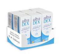 UltraDEX Daily Oral Rinse 6 x 500ml - Alcohol Free Mint Flavoured Mouth Wash for Bad Breath. 12 Hour Fresh Breath Confidence. Vegan Friendly Whitening Mouthwash with Teeth & Gum Protection.