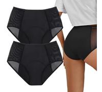 Ultradries Incontinence Underwear, Plus Size Leakproof Panties for Women, Pelvic Floor Support Knickers Leak-Proof Briefs for Over 60(Black-2PCS,4XL)