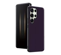 Ultradünn Hülle für Samsung Galaxy S25 Ultra/S25 Plus/S25, Vintage Leder Handyhüllen Kohlefaser Muster Anti-Fingerabdruck Handytasche,Lila,S25 Ultra Purple