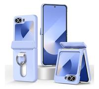 Ultradünn Hülle für Samsung Galaxy Z Flip6, Gefrostet Anti-Fingerabdruck Handyhüllen mit Kameraschutz Stoßfest PC Schutzhülle,Lila,Z Flip6 Purple