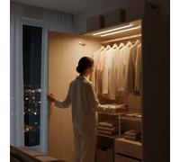 Ultradünnes Schranklicht 40cm, 2er Pack PIR-Sensor LED Lamp, 3 Farbtemperaturen USB-aufladbar, 1100mAh Akku für Küche Schlafzimmer