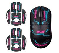 ULTRAEQUIP 2-in-1 Mouse Grip Tape Cyberpunk-Neon Anti Slip Skin for Gaming Mice, Pre-Cut, Self-Adhesive, Sweat-Resistant, Professional Competitive Upgrade Kit (for G PRO Wireless/G PRO 2 Lightspeed)