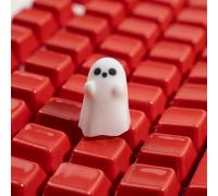 ULTRAEQUIP Artisan Keycaps - Cute Ghost keycaps White Resin Custom Keycaps Escape Handmade Keycap for Mechanical Keyboard Key Cap (Little Ghost)