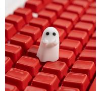 ULTRAEQUIP Artisan Keycaps - Cute Ghost Resin Keycaps 1U ESC Custom Handmade Keycap Replacement for Mechanical Keyboard (V2 Hey-You Ghost, Opaque)