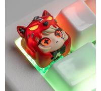 ULTRAEQUIP Artisan Keycaps, Cute Kawaii Red Riding Hood-Keycaps, Shine Through Resin Handmade, Single 1U Replace Key for ESC Key Mechanical Keyboard