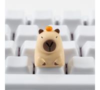 ULTRAEQUIP Artisan Keycaps, Cute Orange Capybara Multicolor Resin ESC Key, Custom Handmade Mechanical Keyboard Replacement, 1U Size, MX Switch Compatible, 5.6x0.9x0.28 Inches