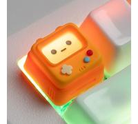 ULTRAEQUIP Artisan Keycaps, Cute Retro Game Consoler-Shpaed Keycaps, Shine Through Resin Handmade, Single 1U Replace Key for ESC Key Mechanical Keyboard (Orange)