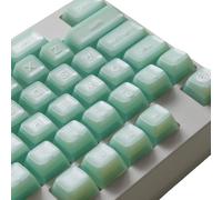 ULTRAEQUIP Jade Keycaps, 160 Keys Double Shot, PBT RSA Profile, Translucent Shine Through Custom Keycap Set with Split/ 7U Spacebar for Alice ISO ANSI/ 61/64/84/87/100/104/108 Mechanical Keyboard