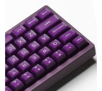 ULTRAEQUIP Purple Jade Keycaps 142 Keys Double Shot PBT Keycaps RSA Profile, Translucent Green Shine Through, Custom Set for ISO ANSI 60, 75, 80, 95, 100% Mechanical Keyboard