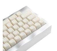 ULTRAEQUIP White Jade Keycaps, 160-Key Double Shot PBT RSA Profile, Translucent Shine-Through, Custom Set with Split 7U Spacebar for Alice ISO/ANSI Mechanical Keyboard