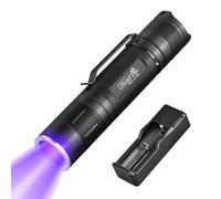 ULTRAFIRE 365nm Black Light LED UV Torch, Small Powerful UV Light, Ultraviolet Woods Lamp for Pet Urine Detection, Ore, Stains, Leak Detection, Currency Verification