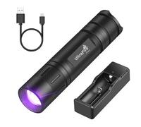 ULTRAFIRE 395-405nm UV Torch LED Black Light, Zoomable UV Light, Small Powerful Ultraviolet Flashlight for Curing Resin, Pet Stains, Spot Scorpions, Leak Detector, SP10UV