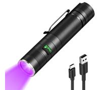 ULTRAFIRE 395nm UV Light Rechargeable UV Torch, 10W Powerful Woods Lamp, USB-C Black Light for Curing Resin, Detect Pet Urine Stain, Scorpion Hunting, Anti-Counterfeiting Verification