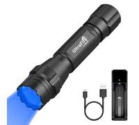 ULTRAFIRE Blue Light Torch 450-455nm Single Mode Blue LED Torch, 150 Meters High Purity Blue Hunting Light for Fishing, Night Vision, Fluorescent Reflection, Observe Coral Reefs, T1 Ultra-B