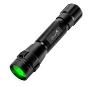 ULTRAFIRE Green Light LED Torch with Holster, 520-530nm Green Hunting Light, Single Mode LED Flashlight for Night Vision, Fishing, Camping, Reading Map, CG1