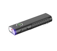 ULTRAFIRE LED Torch Rechargeable 1200 Lumens, Flat EDC Flashlight with UV Light & Red Light, Mini Pocket Light with Magnet Base, for Outdoor, Work, Camping, Home Emergency S3 (Black)