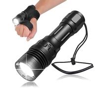 ULTRAFIRE Rechargeable Dive Torch 3350 Lumen Scuba Diving Torch, 3 Modes Underwater Torch with Magnetic Rotary Switch, IPX8 Waterproof, Wristband, UF-DIV13S