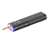 ULTRAFIRE Rechargeable Flat LED Torch with UV Light and Red Beam Pointer, 1200 Lumens 4 Modes Small Tactical Torch, Triple Light Source, Magnetic Pocket Flashlight for Work, Outdoor, Emergency, S3