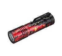 ULTRAFIRE Rechargeable Small LED Torch 800 Lumen 5 Modes Stepless Dimming Tactical Torch, USB-C, Bright EDC Flashligth for Kids Camping Outdoor (Red)